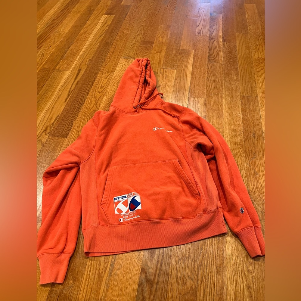 Orange champion hoodie